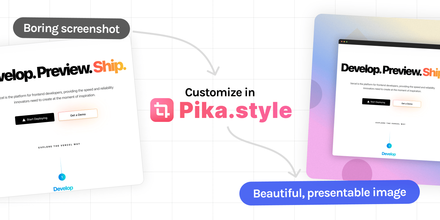 Pika – Create UI mockups and website screenshots